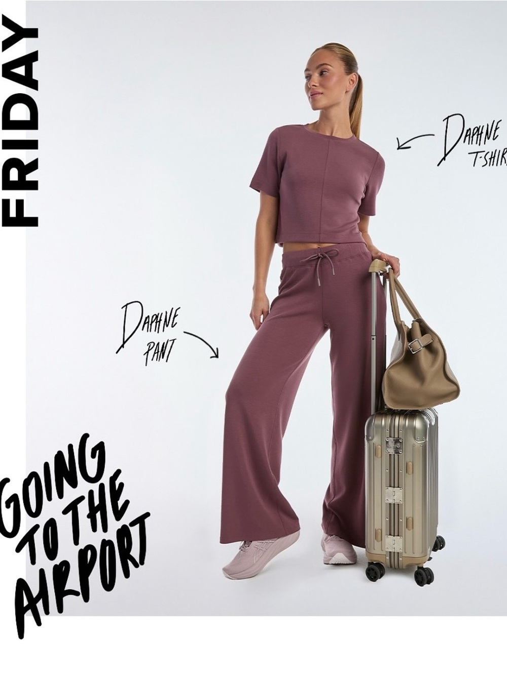 NWT Noli Shop Daphne 2 Piece Modal Lounge Set T Shirt & Wide Leg Pants size S - Picture 2 of 10